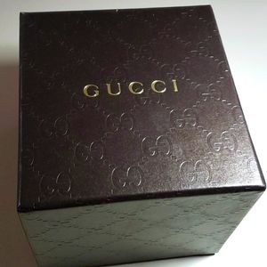Gucci Brown With Gold Print Logo Empty Watch Display Box and Outer Shell